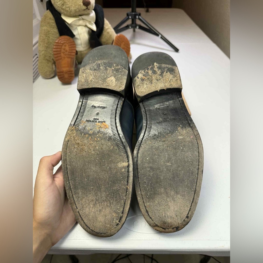 Louis Vuitton Runway Brown Leather Metal Palace Derby Shoes Sz 9 - Picture 6 of 16